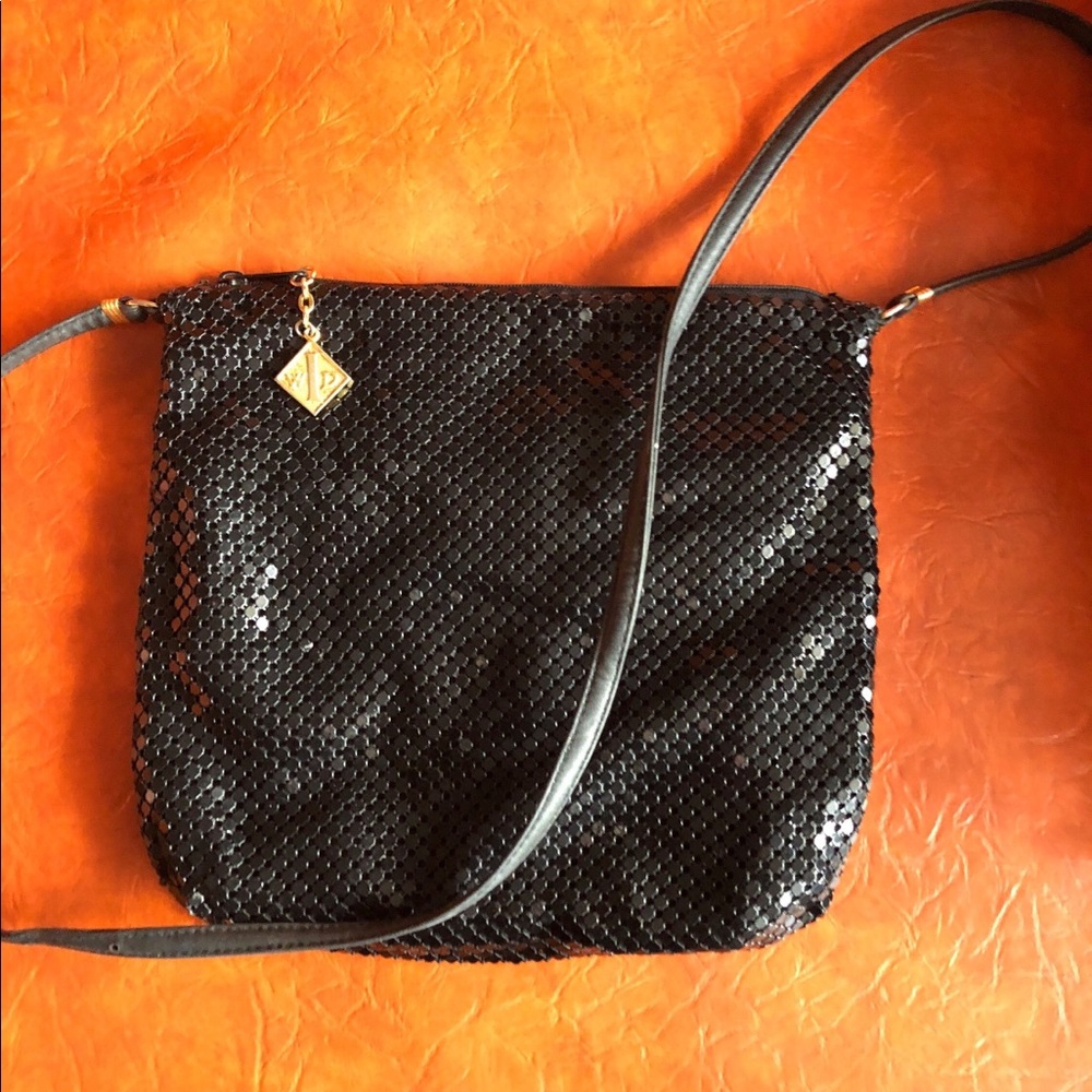 Vintage Whiting & Davis Black Mesh Evening Bag